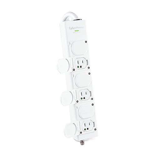 CyberPower MPV615S Medical Grade Surge Protector, 100-125V/15A, 1560 Joules, 6 Outlets, 15 Foot Power Cord, White 120-125V/15A