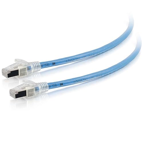 C2G/Cables to Go 43171 35ft Cat6a Shielded HDBaseT Certified Cable, Plenum CMP-Rated, Blue - TAA Compliant 35 Feet CMP Blue