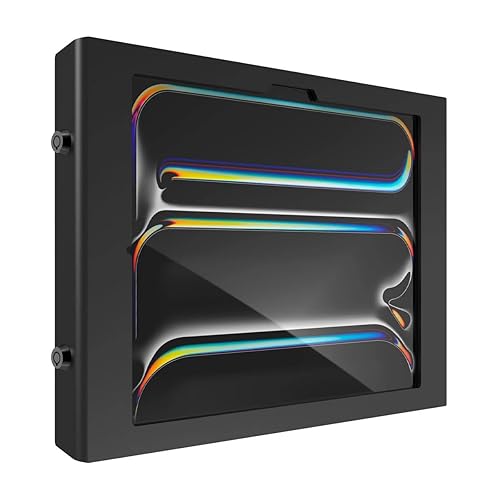 Compulocks iPad Pro M4 13” (2024) Apex Secured Enclosure Wall Mount for Secure Tablets, Durable Display Stand, Ideal for Retail, Kiosks, Home & Office - Black