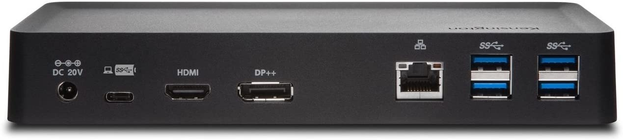 Kensington SD4700P USB-C or USB-A - 60W PD - Dual Display Docking Station with Power Delivery for Windows PC's, Surface Pro, Surface Laptops, and MacBooks - TAA Compliant (K38240NA)
