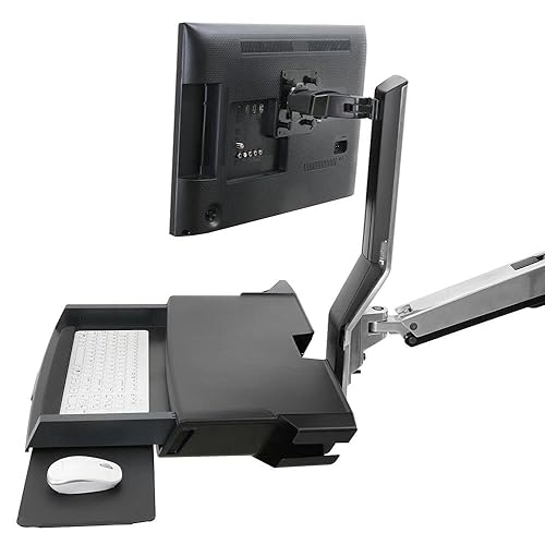 Ergotron 45-594-026 StyleView Combo Arm System with Worksurface and CPU Holder