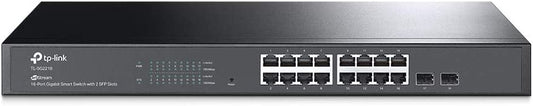 TP-Link TL-SG2218 | 16 Port Gigabit Smart Managed Switch, 2 SFP Slots | Omada SDN Integrated | IPv6 | Static Routing | L2/L3/L4 QoS, IGMP &amp; LAG | Limited Lifetime Protection 16 Port + 2 SFP Slots