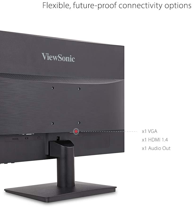 ViewSonic VA1903H 19-Inch WXGA 1366x768p 16:9 Widescreen Monitor with Enhanced View Comfort, Custom ViewModes and HDMI for Home and Office, Black