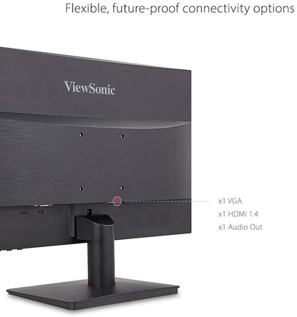ViewSonic VA1903H 19-Inch WXGA 1366x768p 16:9 Widescreen Monitor with Enhanced View Comfort, Custom ViewModes and HDMI for Home and Office, Black
