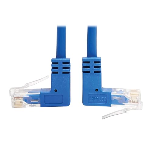 Tripp Lite Up/Down Angle Cat6 Ethernet Cable, Gigabit Molded Slim UTP Network Patch Cable, Blue, 2 ft. (N204-S02-BL-UD) Up/Down Angle 2-ft.