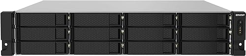 QNAP TS-1232PXU-RP-4G 12 Bay High-Speed SMB Rackmount NAS with Two 10GbE and 2.5GbE Ports, Redundant PSU