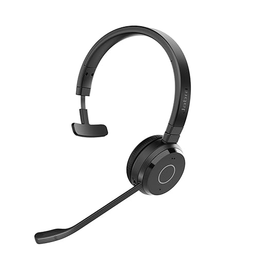 Jabra Evolve 65 TE (Third Edition) Wireless Single-Ear Headphones w/Charging Stand - Noise-Canceling, 16 hr Battery Life, Dual Connectivity, Works w/All UC Platforms Like Zoom & Google Meet, Black