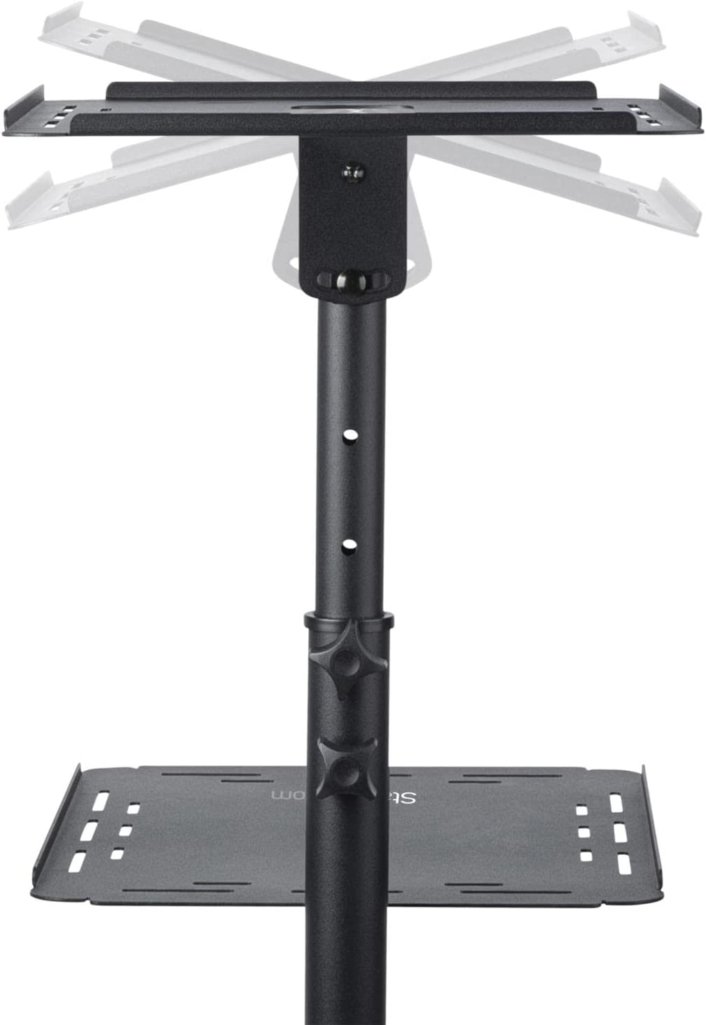 StarTech.com Mobile Projector and Laptop Stand/Cart - Heavy Duty Portable Projector Stand (2 Shelves, hold 22lb/10kg each) - Height Adjustable Rolling Presentation Cart w/Lockable Wheels (ADJPROJCART)