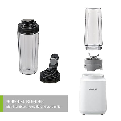 Panasonic MXXP103 Lightweight Personal Blender with Sawtooth Blades, BPA-Free, 450W, White