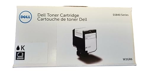 Dell W3GR6 Black High Yield Toner Cartridge, Prints Up to 20,000 Pages