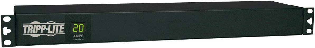 Tripp Lite Metered PDU, 20A, 12 Outlets (5-15/20R), 120V, L5-20P / 5-20P, 110-127V Input, 15 ft. Cord, 1U Rack-Mount Power, 2 Year Warranty (PDUMH20) black Metered (15 ft. Cord) PDU