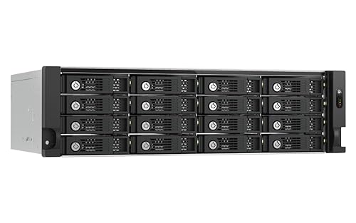 QNAP TL-R1600PES-RP-US 16 Bay 3U Short Depth rackmount PCIe Interface SATA JBOD for petabyte-Scale Expansion (Diskless)