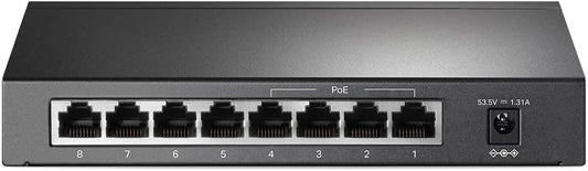 TP-Link TL-SG1008P V4 | 8 Port Gigabit PoE Switch | 4 PoE+ Ports @64W | Desktop | Plug &amp; Play | Sturdy Metal w/ Shielded Ports | Fanless | Limited Lifetime Protection | QoS &amp; IGMP Snooping | Unmanaged, Black 8 Port w/ 4-Port PoE+