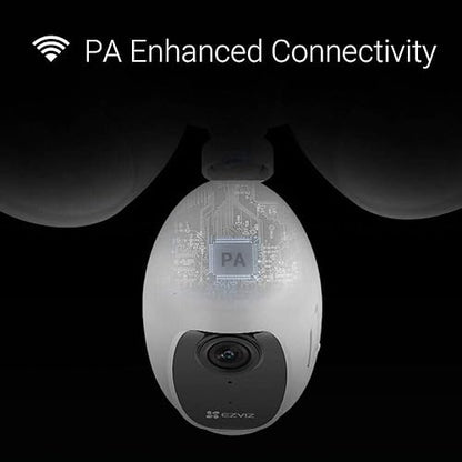 EZVIZ Floodlight Security Camera WiFi 1080P, Motion-Activated Enhanced with PIR&H265, Floodlight&Siren Alarm, Starlight Color Night Vision, Two-Way Audio, Weather Proof (LC1C) 1 Count (Pack of 1)