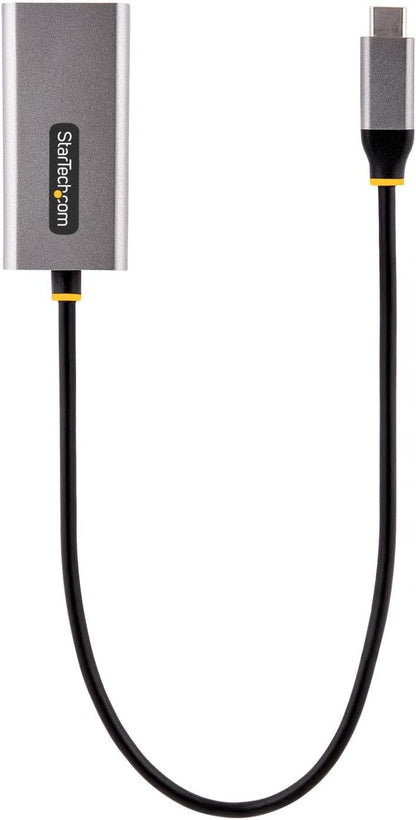 StarTech.com USB-C to Ethernet Adapter, USB 3.0 to Gigabit Ethernet Network Adapter - 10/100/1000 Mbps, USB-C to RJ45 Ethernet Adapter (GbE), 12in Attached Cable, Driverless Install (US1GC30B2)