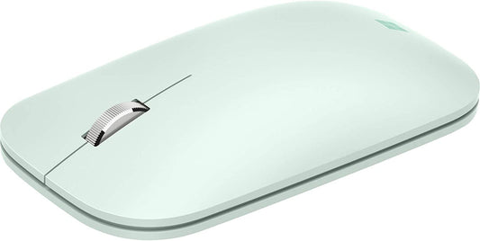 Microsoft Mobile Mouse - Mint. Comfortable Right/Left Hand Use with Metal Scroll Wheel, Wireless, Bluetooth for PC/Laptop/Desktop, works with Mac/Windows 8/10/11 Computers
