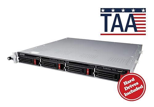 BUFFALO TeraStation 3430RN 4-Bay 16TB (2x8TB) Rackmount Small-Med Business NAS w/Hard Drives Included