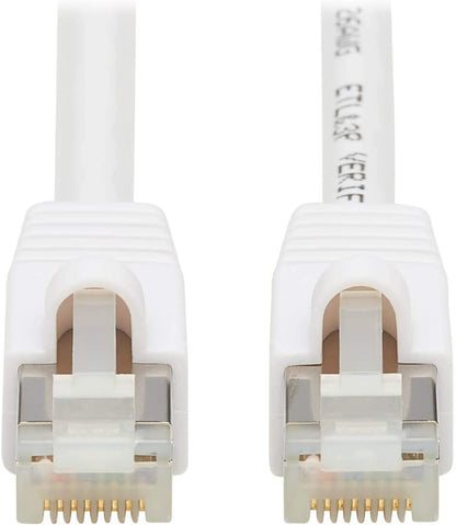 Tripp Lite, Safe-IT, Cat6a, 10G Certified, Snagless, Antibacterial, S/FTP Ethernet Cable, (RJ45 M/M), PoE, White, 5 ft. (N262AB-005-WH)