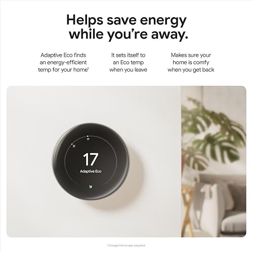 Google Nest Learning Thermostat (4th Gen) with Nest Temperature Sensor (2nd Gen) - Energy Saving Smart Thermostat with Adaptive Eco - Works with Alexa and Google Home App - Polished Silver