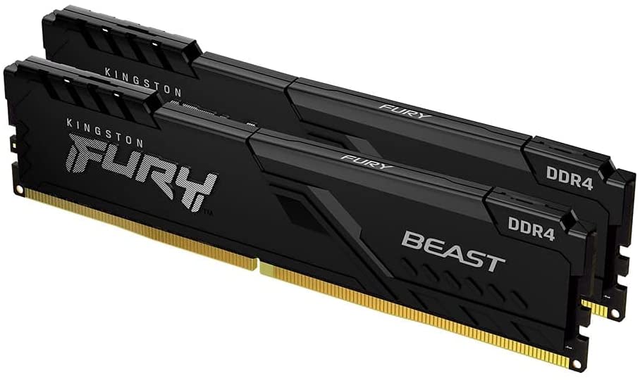 Kingston Fury Beast 16 GB (2 x 8 GB) 3200 MHz DDR4 CL16 Desktop Memory Kit of 2 KF432C16BBK2/16 Kit of 2 3200 MHz 16 GB