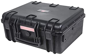 Monoprice Weatherproof / Shockproof Hard Case - Black IP67 level dust and water protection up to 1 meter depth with Customizable Foam, 19" x 16" x 8" Black 28.5 Liter Hard Case