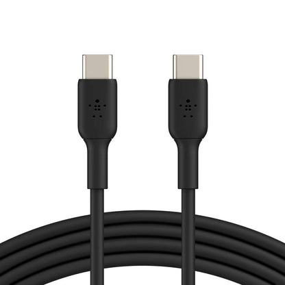 Belkin USB-C to USB-C Cable (USB-C Fast Charge Cable for S20, S10, Note10, Note9, Pixel 4, Pixel 3, iPad Pro, more) USB Type-C Cable (3.3ft/1m, black) Cable 3.3 feet Black