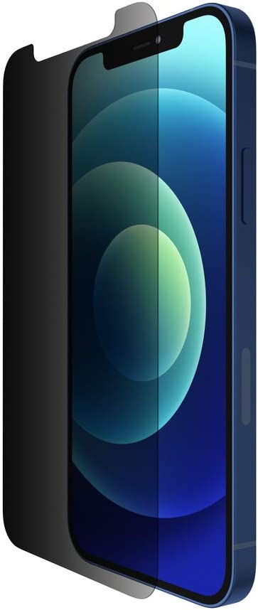 Belkin iPhone 12 Mini Screen Protector Tempered Glass Privacy Antimicrobial-Treated, Clear OVA028zz iPhone Mini iPhone 12 Mini