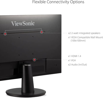 ViewSonic VA2747-MHJ 27 Inch Full HD 1080p Monitor with Advanced Ergonomics, Ultra-Thin Bezel, Adaptive Sync, 75 Hz, Eye Care, HDMI, VGA Inputs for Home and Office 27-Inch Ergonomic