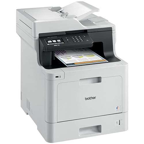 Brother MFCL8610CDW Wireless Color Photo Printer with Scanner, Copier & Fax, White, 21.2 x 17.1 x 20.7