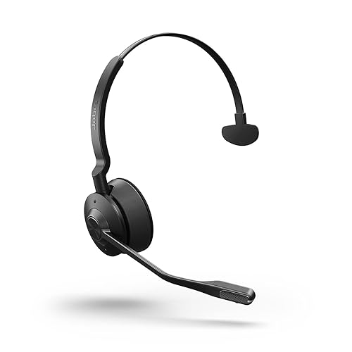 Jabra Engage 55 Mono Wireless Headset with Link 400 USB-A DECT Adapter and Charging Stand - Noise-Cancelling Microphone, Extensive Range - MS Teams Certified, Works with All Other Platforms - Black MS Teams (USB-A) Mono w/ Charging Stand
