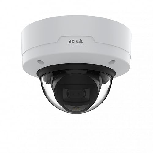 AXIS P3267-LVE 5 Megapixel Outdoor Network Camera - Color - Dome - White - 131.23 ft Infrared Night Vision
