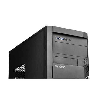 Antec Value Solution Series VSK3000 Elite Mid-Tower PC Computer Case with SGCC Steel, 335mm GPU Length, Liquid Cooling, USB 3.0x2, 120mm Fan Installed, 5.25”/3.5”/2.5” Drive Bays for M-ATX/Mini-ITX VSK Series 3000 Elite