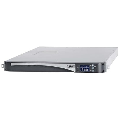 TRIPP LITE Double-Conversion Smart Online UPS, 120V 2000VA 1600W, 5 NEMA 5-15R Outlets, Network Card Slot, LCD Status Screen, Expandable Battery, USB, DB9, 1U Rack Mount (SU2000LCD1U), Black