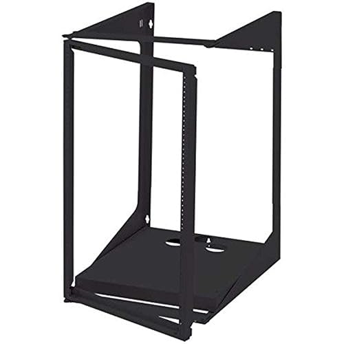 C2G 14616 19U Swing Out Wall Mount Open Frame Rack, 18 Inch Deep, TAA Compliant, Black 19U 18-INCH DEEP