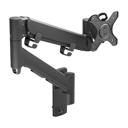 Atdec Mounting Arm for Monitor, Curved Screen Display, All-in-One Computer, Display - Black - Height Adjustable - 1 Display(s) Supported - 35.27 lb Load Capacity - 75 x 75, 100 x 100 - VESA Mount Compatible - Aluminum, Steel