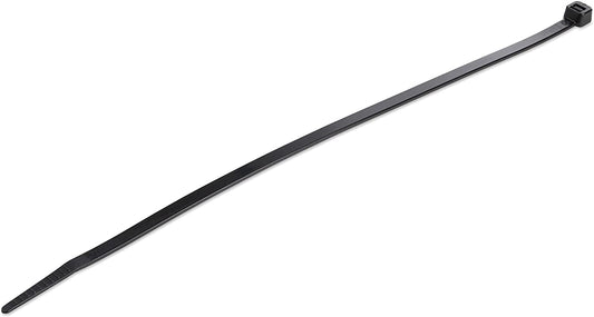 StarTech.com 10"(25cm) Cable Ties - 1/8"(4mm) Wide, 2-5/8"(68mm) Bundle Diameter, 50lb(22kg) Tensile Strength, Nylon Self Locking Zip Ties w/Curved Tip - 94V-2/UL Listed, 100 Pack - Black 10 in | 50 lbs (22kg) Standard w/Self Locking 100