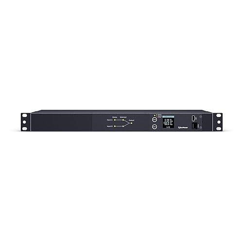 CyberPower PDU24006 Metered ATS PDU, 200-240V, 20A (Derated to 16A), 10 Outlets, 2U Rackmount