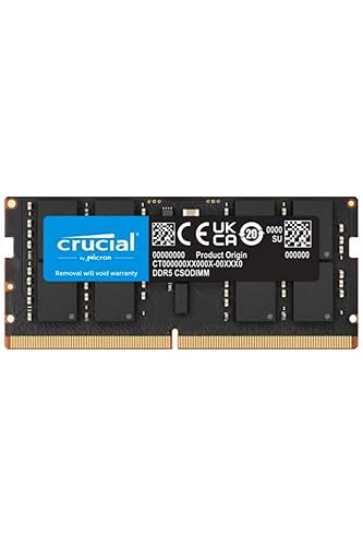 Crucial 24GB 6400MHz DDR5 CSODIMM CT24G64C52CS5 Noteebok Ram