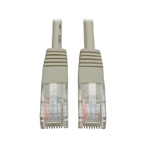 Tripp Lite Cat5e 350MHz Molded Patch Cable (RJ45 M/M) - Gray, 1-ft.(N002-001-GY) 1 foot Gray