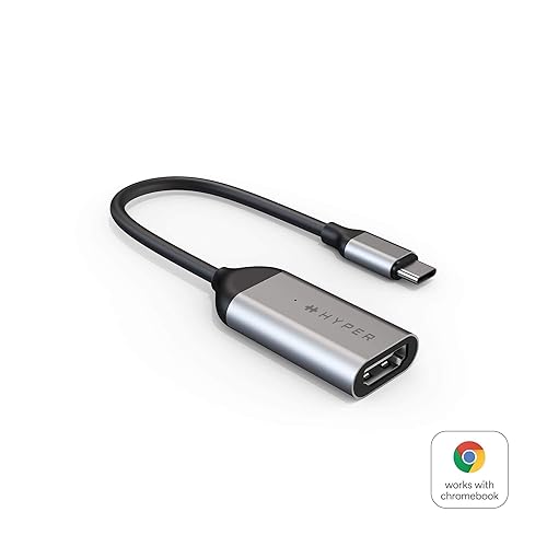 Hyper HyperDrive USB-C to 4K 60Hz HDMI Adapter - 1 x 19-Pin HDMI 2.0 Type A HDMI Digital Audio/Video - Female - 1 x 24-Pin USB Type C - Male - Silver - 1