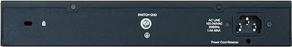 D-Link 24-Port Gigabit PoE Smart Managed Switch with 12 PoE Ports, Layer 2 Features, VLANs, Cable Diagnostics, Green, Smart Web UI, PoE+, 100W PoE Budget, Version 2 (DGS-1100-24PV2), Black