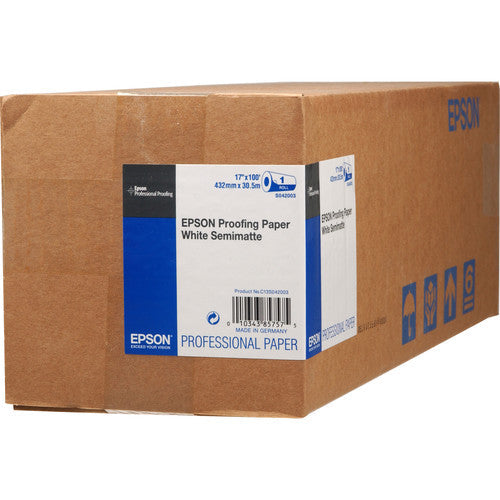 Epson 17x100 Semi-matte White Commercial Proofing Paper - Roll
