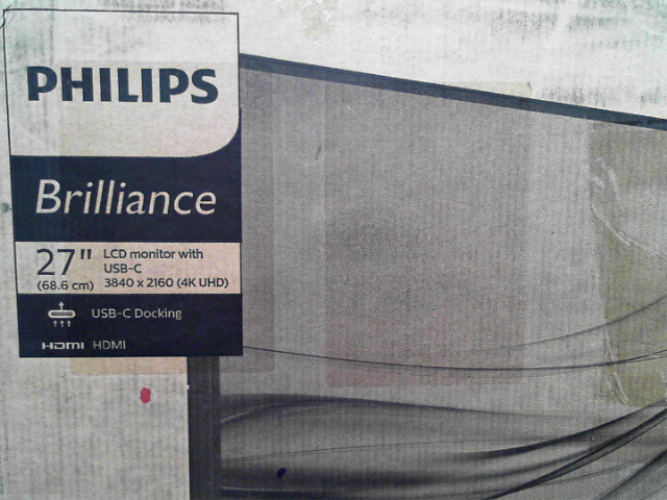OPENBOX - PHILIPS 27" 60Hz IPS UHD IPS Monitor 4 ms (Gray to Gray) HDMI, DisplayPort, USB, Audio 279P1