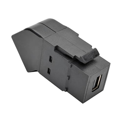 Tripp Lite Mini DisplayPort to DisplayPort Keystone/Panel Mount Angled Adapter (F/F), All-in-One, MDP to DP, Black (P169-000-KPA-BK) Angled Keystone/Panel Mount