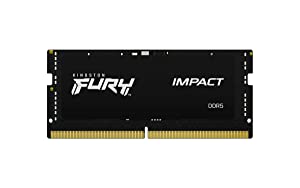Kingston Technology Fury Impact 64GB 4800MT/s DDR5 CL38 SODIMM XMP Ready Laptop Memory (Kit of 2) KF548S38IBK2-64, Black 4800 MHz 64GB (2x32GB)