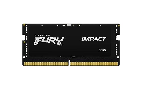 Kingston Technology Fury Impact 32GB 5600MT/s DDR5 CL40 Laptop Memory Single Module | Lower Power Comsumption | Intel XMP 3.0 | Plug N Play | KF556S40IB-32 Single Module 5600MT/s 32gb