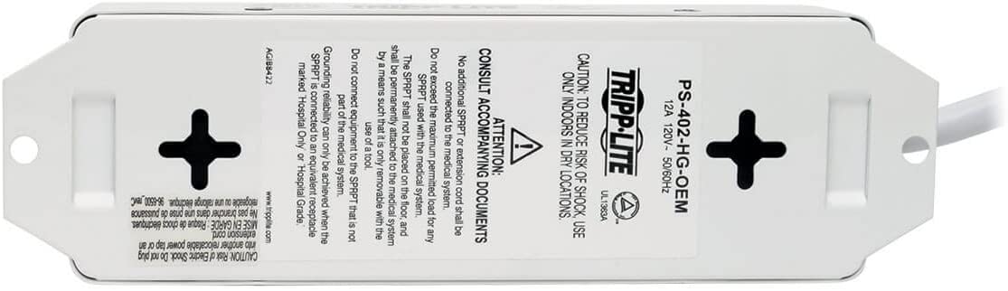 Tripp Lite PS-415-HG-OEM 15-Amp Power Strip Hospital Grade 4 outlets UL1363A Tested