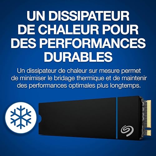 Seagate Game Drive M.2 SSD for PS5 1TB Internal Solid State Drive - PCIe Gen4 NVMe 1.4, Up to 7300MB/s with Heatsink (ZP1000GP3A4001) 1TB Game Drive M.2