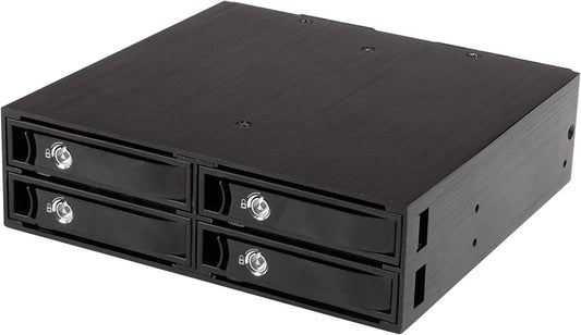 StarTech.com 4-Bay Mobile Rack Backplane for 2.5in SATA/SAS Drives - Hot Swap SSDs/HDDs from 5-15mm - Supports SAS II &amp; SATA III (6 Gbps) (SATSASBP425) 4-Bay (2.5 in SATA/SAS) 1x5.25" Bay