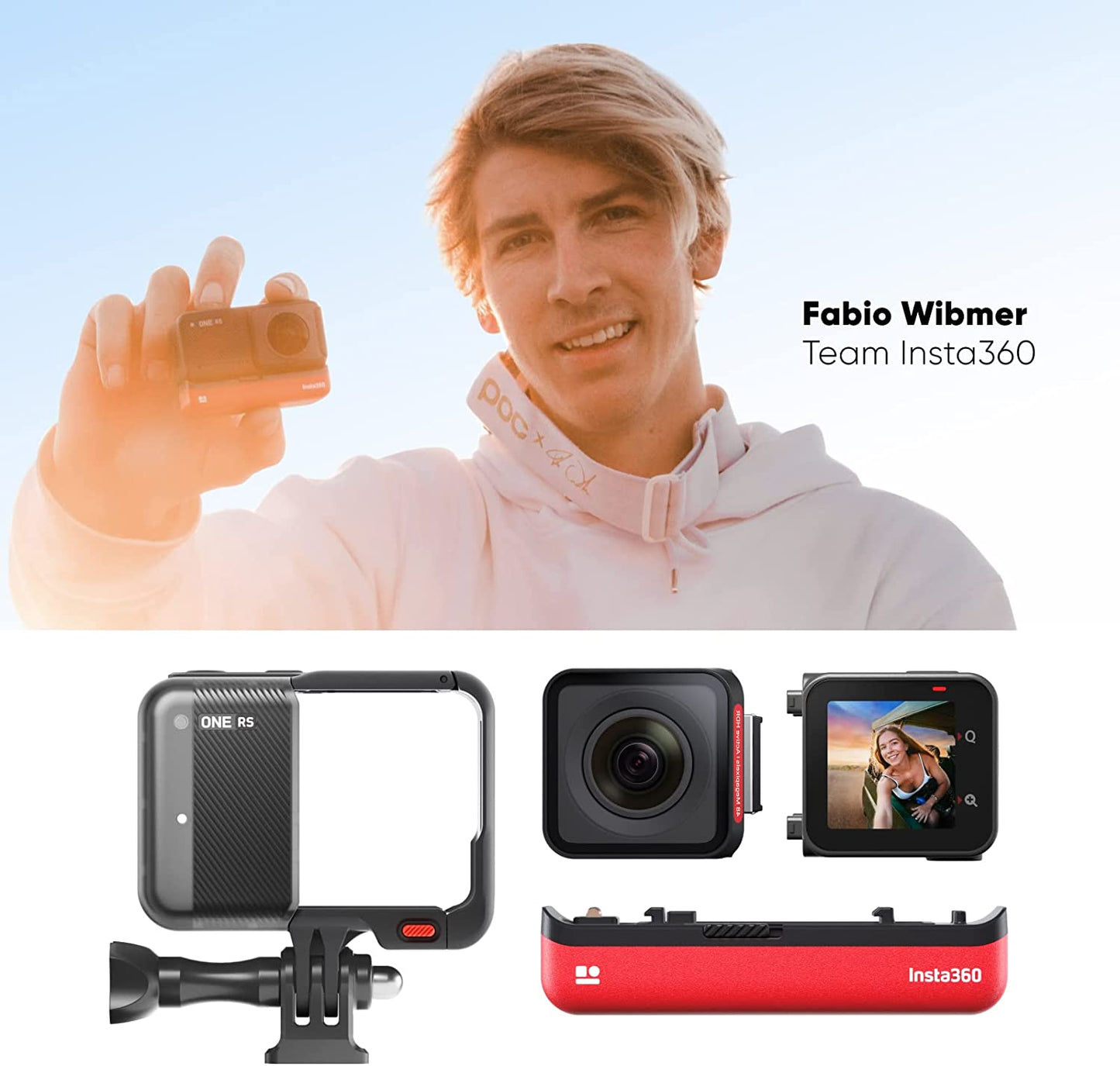 Insta360 ONE RS 4K Edition – Waterproof 4K 60fps Action Camera with FlowSate Stabilization, 48MP Photo, Active HDR, AI Editing Standalone